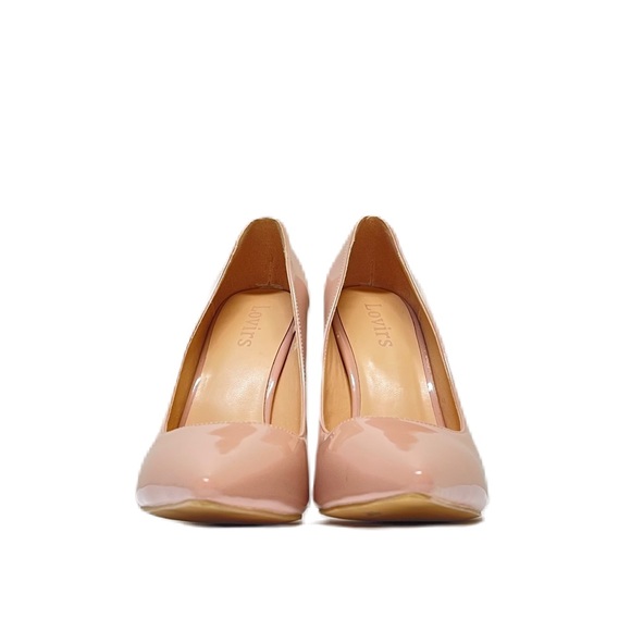 Lovris Woman's Pointed Toe Patent Pumps sz 7 blush pink - Picture 2 of 12